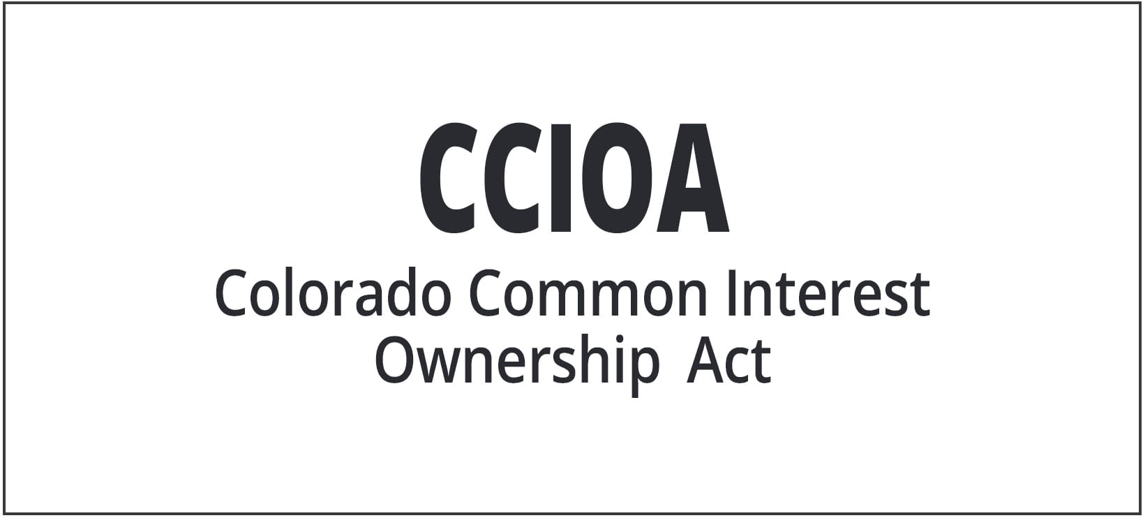 Colorado Common Interest Ownership Act